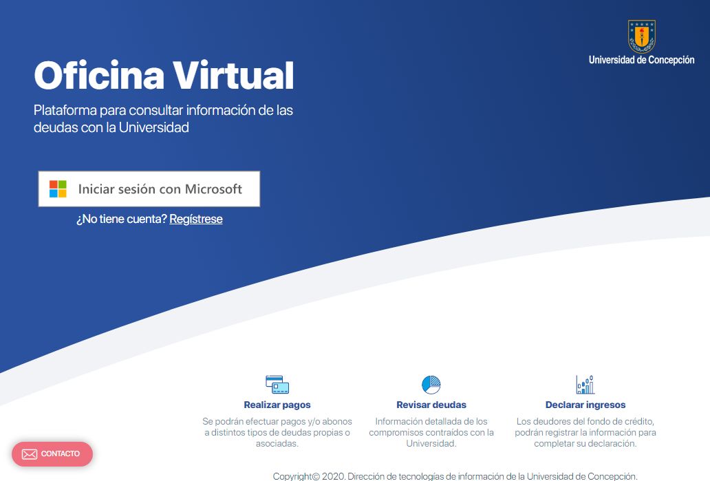 Pantalla de acceso a Oficina Virtual